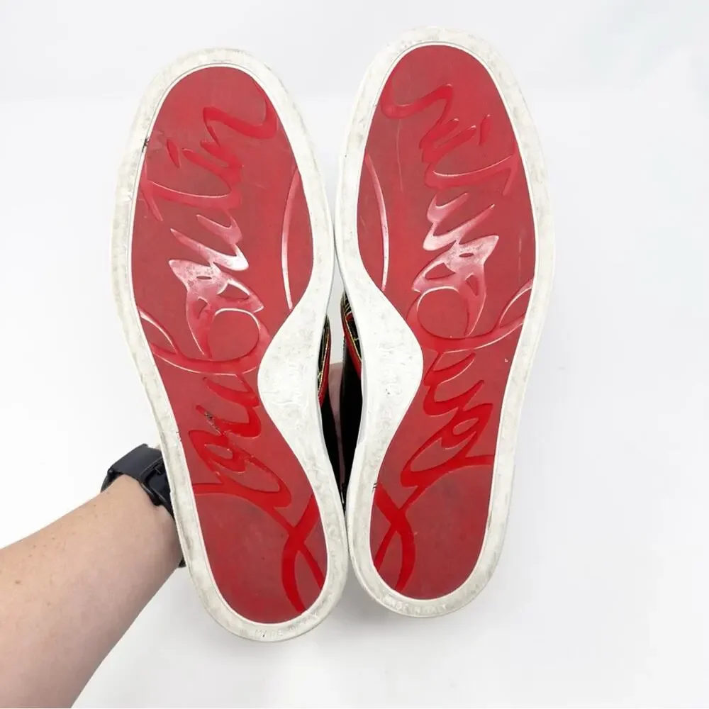 Christian Louboutin Masteralta Loubitag Patent Slip On Sneakers Womens Size 37.5